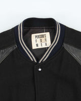 Vintage 1990s Person's Japan Wool Leather Varsity Bomber Jacket - M