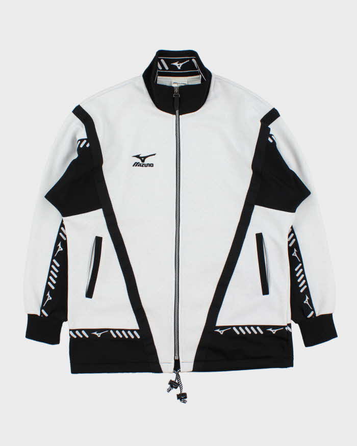 Vintage 1990s Mizuno Japan Marl Grey Track Jacket - S