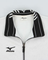 Vintage 1990s Mizuno Japan Marl Grey Track Jacket - S