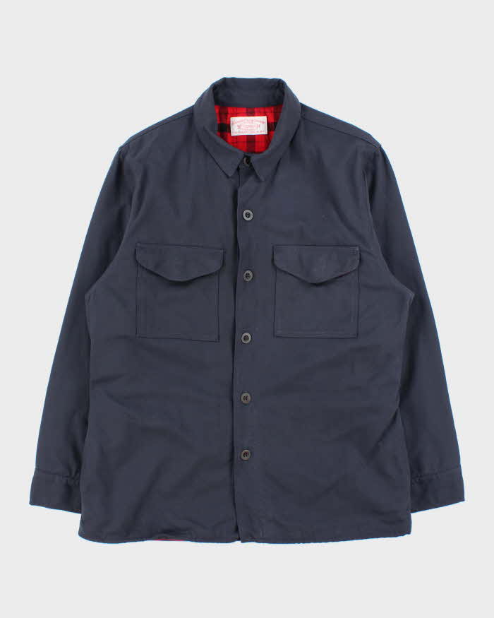 Vintage Filson Made In USA Buffalo Plaid Lined Canvas Shell Cruiser Jacket - M