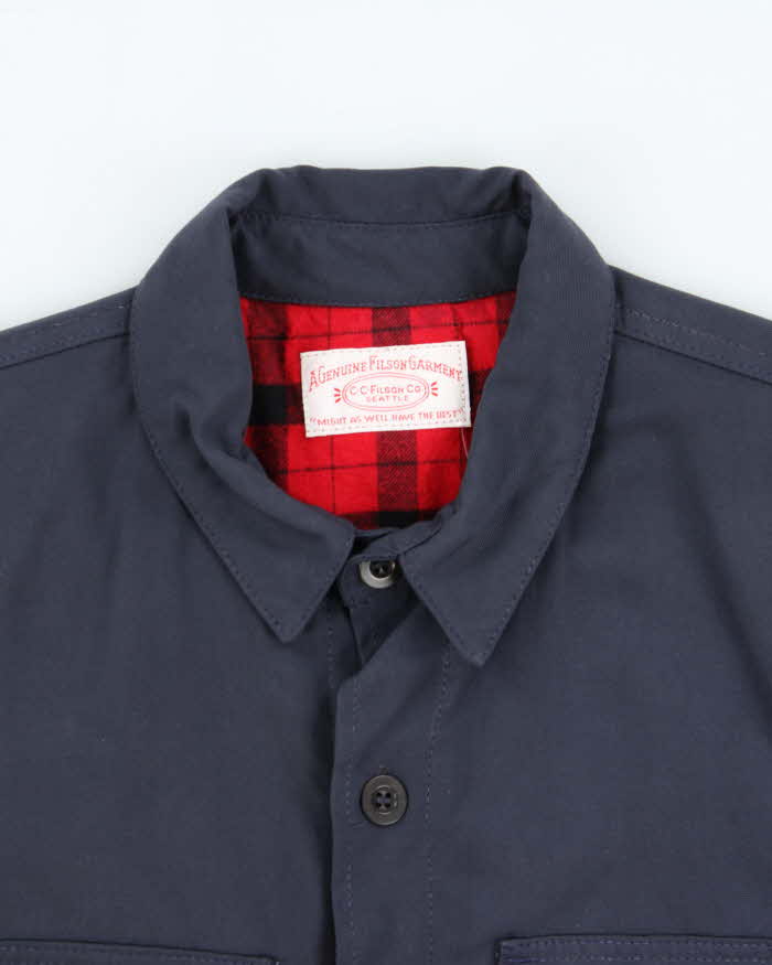 Vintage Filson Made In USA Buffalo Plaid Lined Canvas Shell Cruiser Jacket - M