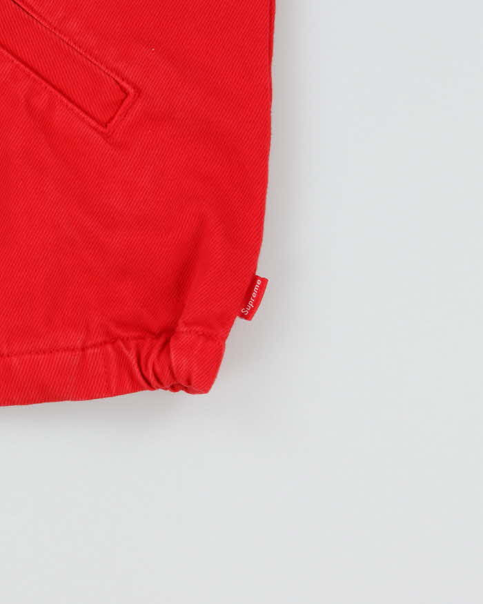 FW2018 Supreme Snap Front Twill Canvas Coach Jacket - L