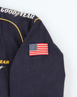 Vintage Y2K 00s Good Year Racing Nascar Distressed Canvas Bomber Jacket - L