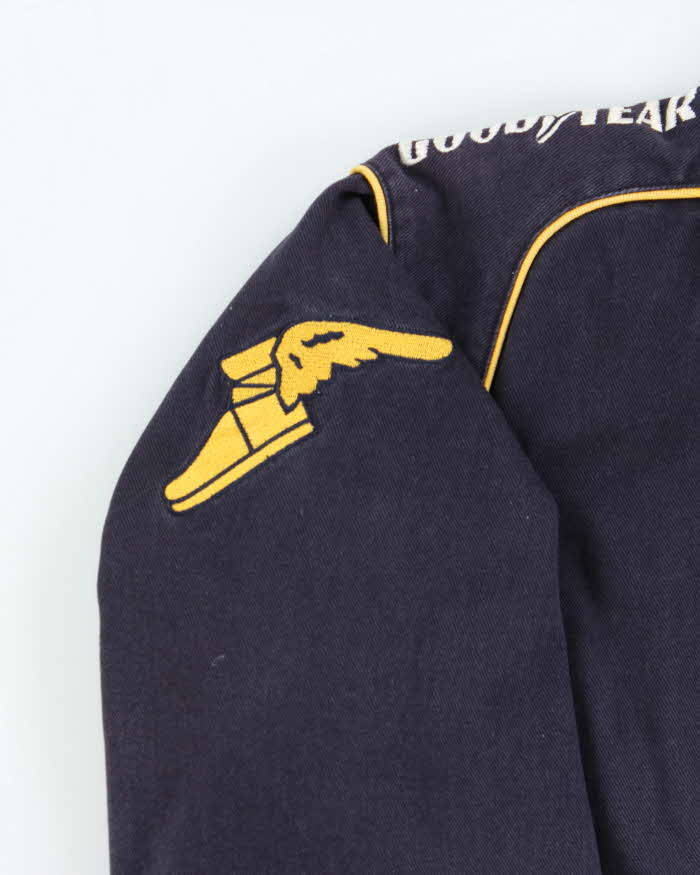 Vintage Y2K 00s Good Year Racing Nascar Distressed Canvas Bomber Jacket - L