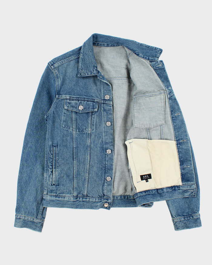 Vintage Y2K 00s A.P.C Heavyweight Medium Wash Denim Jacket - M
