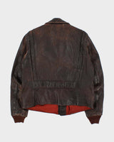 Vintage 1960s Union Made In USA Goatskin Leather Biker Jacket - L