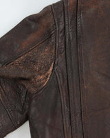 Vintage 1960s Union Made In USA Goatskin Leather Biker Jacket - L