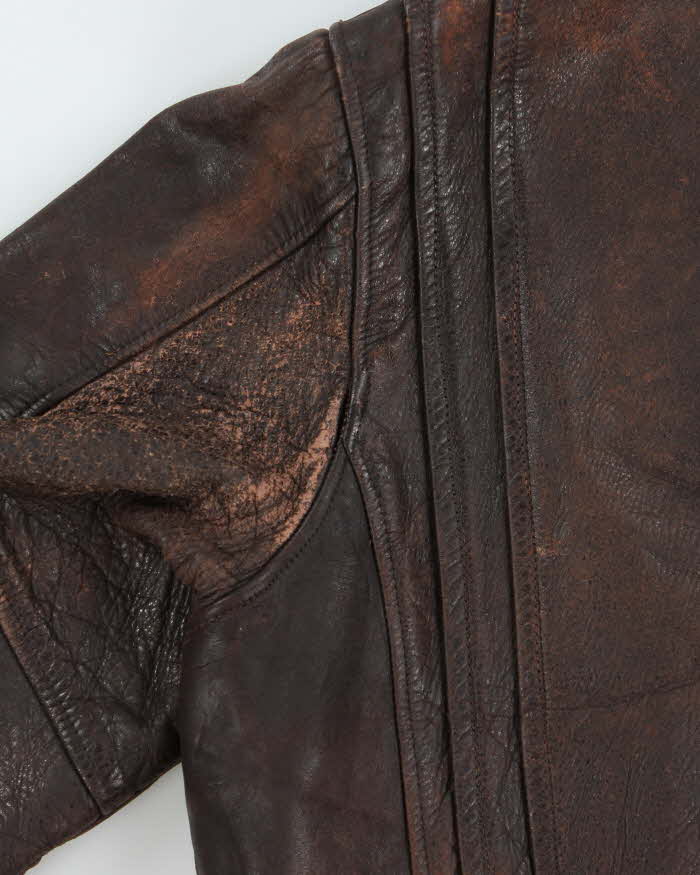 Vintage 1960s Union Made In USA Goatskin Leather Biker Jacket - L