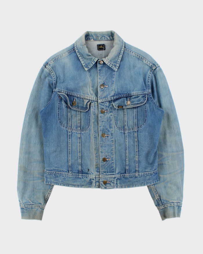 Vintage 1970s Lee Mud Wash Denim Trucker Jacket - M