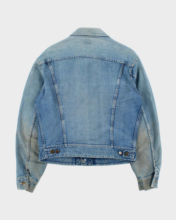 Vintage 1970s Lee Mud Wash Denim Trucker Jacket - M