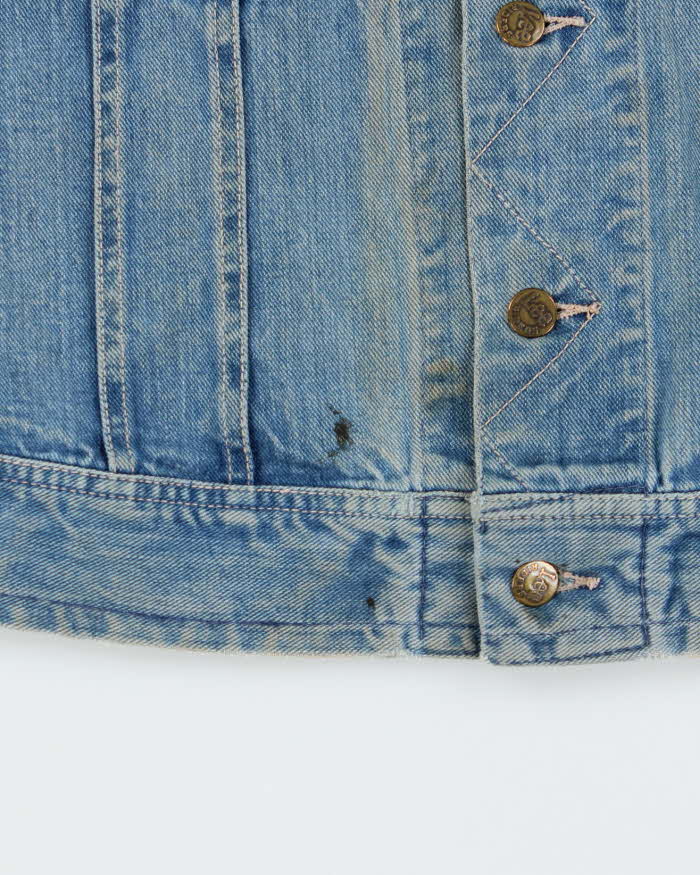 Vintage 1970s Lee Mud Wash Denim Trucker Jacket - M