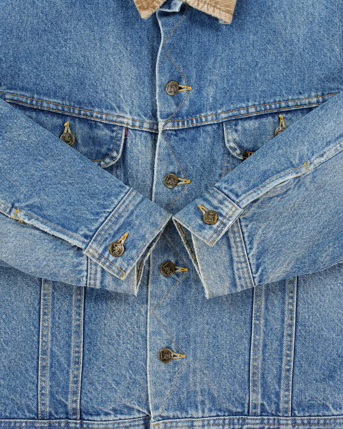 Vintage 1991 Lee Storm Rider Made In Canada Blanket Lined Denim Trucker Jacket - L