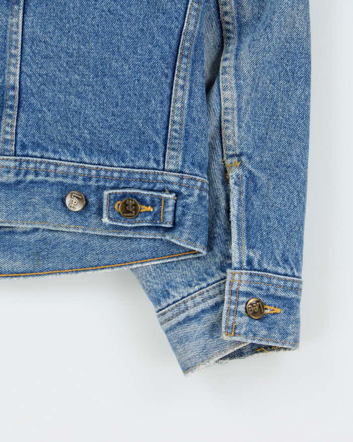 Vintage 1991 Lee Storm Rider Made In Canada Blanket Lined Denim Trucker Jacket - L