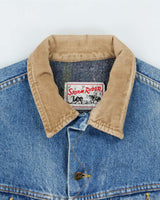 Vintage 1991 Lee Storm Rider Made In Canada Blanket Lined Denim Trucker Jacket - L