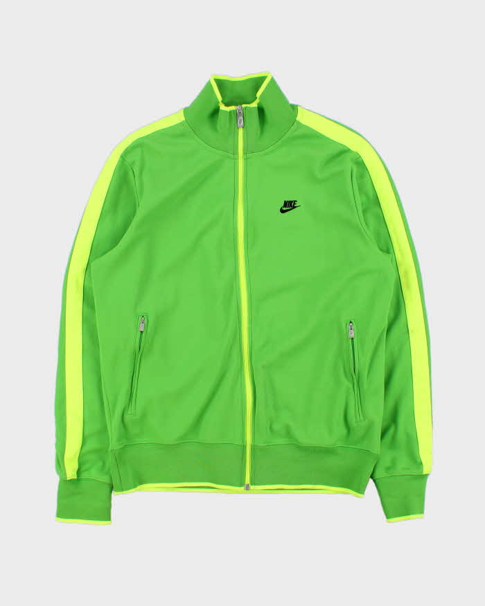 Vintage Y2K 00s Nike Volt Green Classic Track Jacket - M