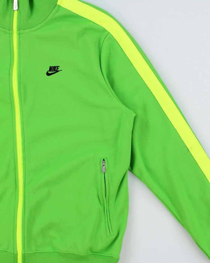 Vintage Y2K 00s Nike Volt Green Classic Track Jacket - M