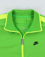 Vintage Y2K 00s Nike Volt Green Classic Track Jacket - M