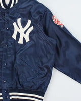 Vintage 1980s New York Yankees MLB Felco Union Made In USA Satin Varsity Baseball Jacket - XL