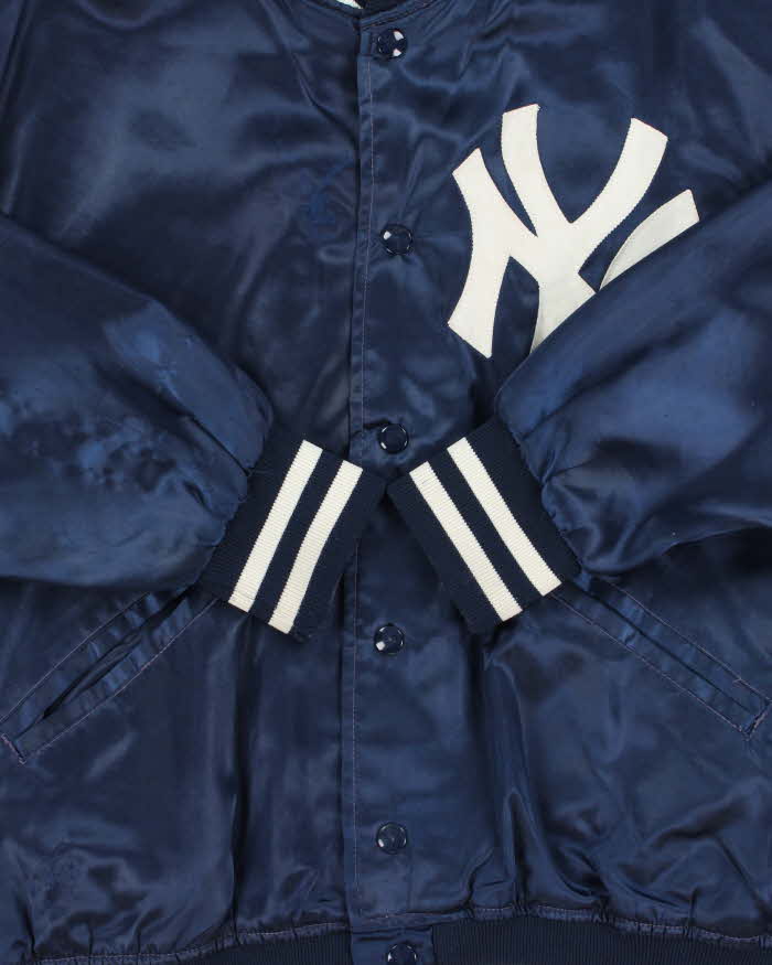 Vintage 1980s New York Yankees MLB Felco Union Made In USA Satin Varsity Baseball Jacket - XL