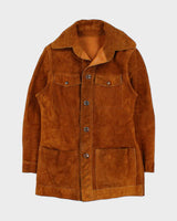 Vintage 1970s Sprung Western Wear Made In Canada Reversible Suede Leather Jacket - M