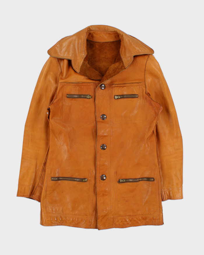 Vintage 1970s Sprung Western Wear Made In Canada Reversible Suede Leather Jacket - M