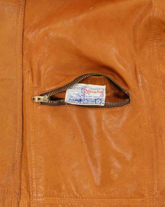 Vintage 1970s Sprung Western Wear Made In Canada Reversible Suede Leather Jacket - M