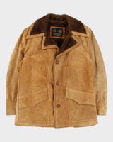 Vintage 1990s Sears Western Shearling Suede Jacket - L