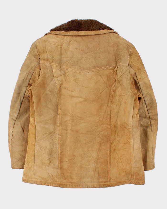 Vintage 1990s Sears Western Shearling Suede Jacket - L