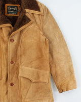 Vintage 1990s Sears Western Shearling Suede Jacket - L