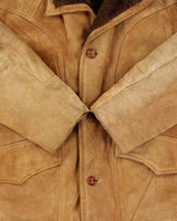 Vintage 1990s Sears Western Shearling Suede Jacket - L