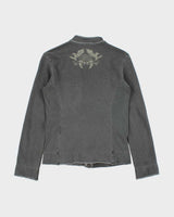 Vintage Y2K 00s Diesel Freebooters Moto Sweatshirt Jacket - S