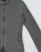 Vintage Y2K 00s Diesel Freebooters Moto Sweatshirt Jacket - S