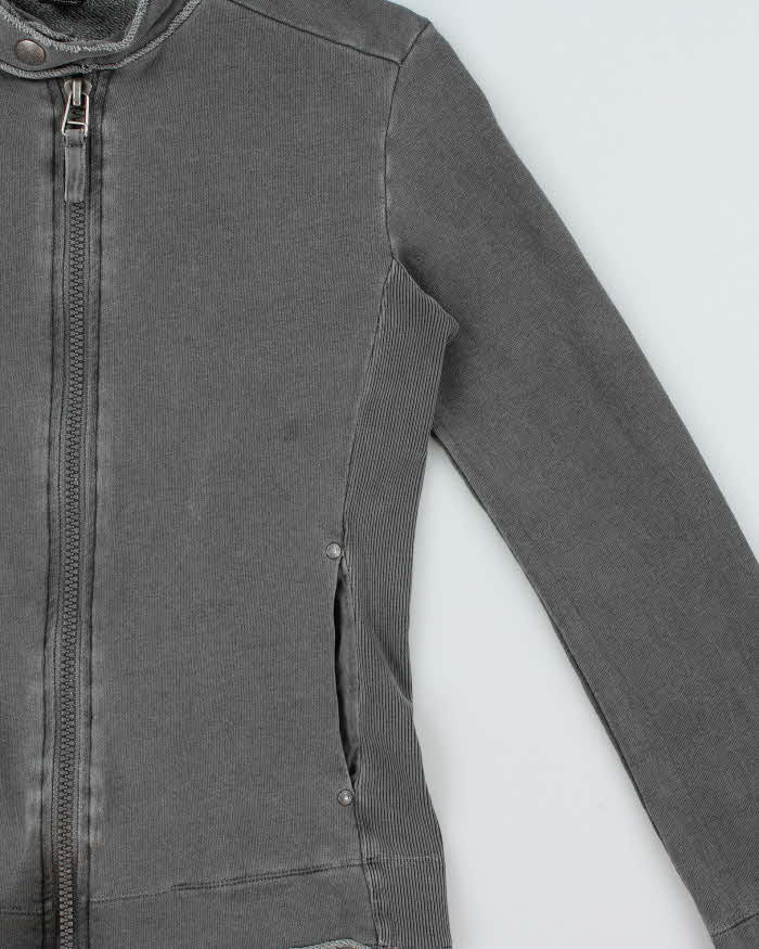 Vintage Y2K 00s Diesel Freebooters Moto Sweatshirt Jacket - S