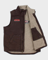 Vintage Carhartt Washed Duck Canvas Multi-Pocket Sherpa Lined Workwear Gilet - L