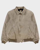 Vintage 2003 Y2K Carhartt J102 Desert Sante Fe Mesh Lined Distressed Canvas Workwear Bomber Jacket - L