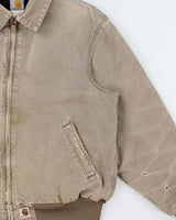 Vintage 2003 Y2K Carhartt J102 Desert Sante Fe Mesh Lined Distressed Canvas Workwear Bomber Jacket - L
