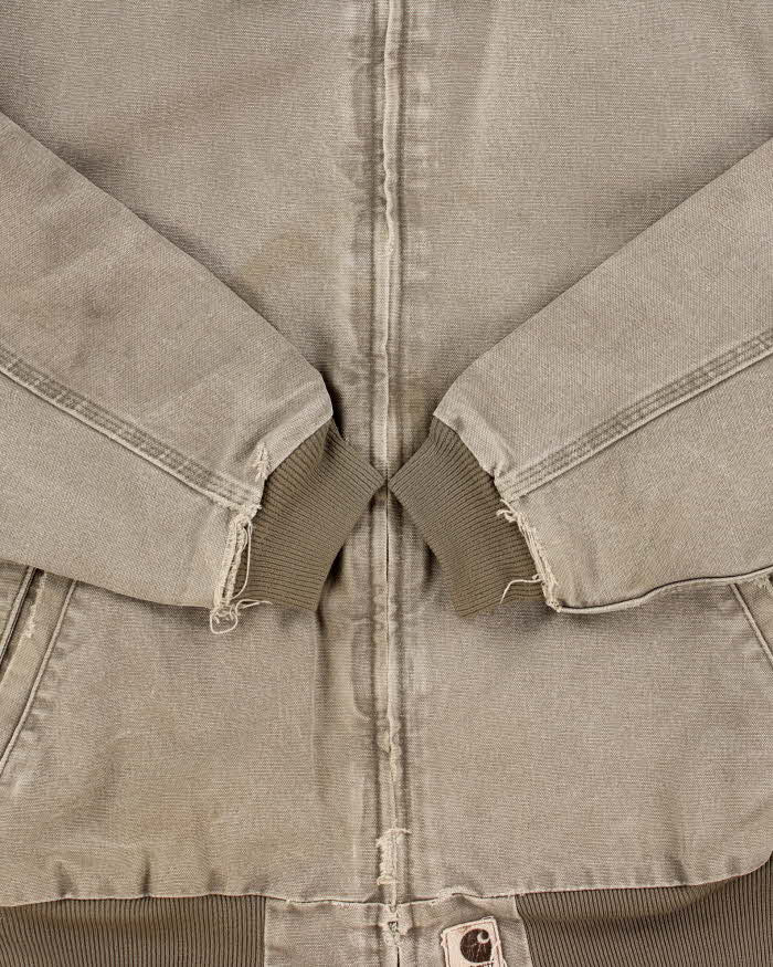 Vintage 2003 Y2K Carhartt J102 Desert Sante Fe Mesh Lined Distressed Canvas Workwear Bomber Jacket - L