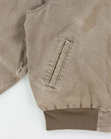 Vintage 2003 Y2K Carhartt J102 Desert Sante Fe Mesh Lined Distressed Canvas Workwear Bomber Jacket - L