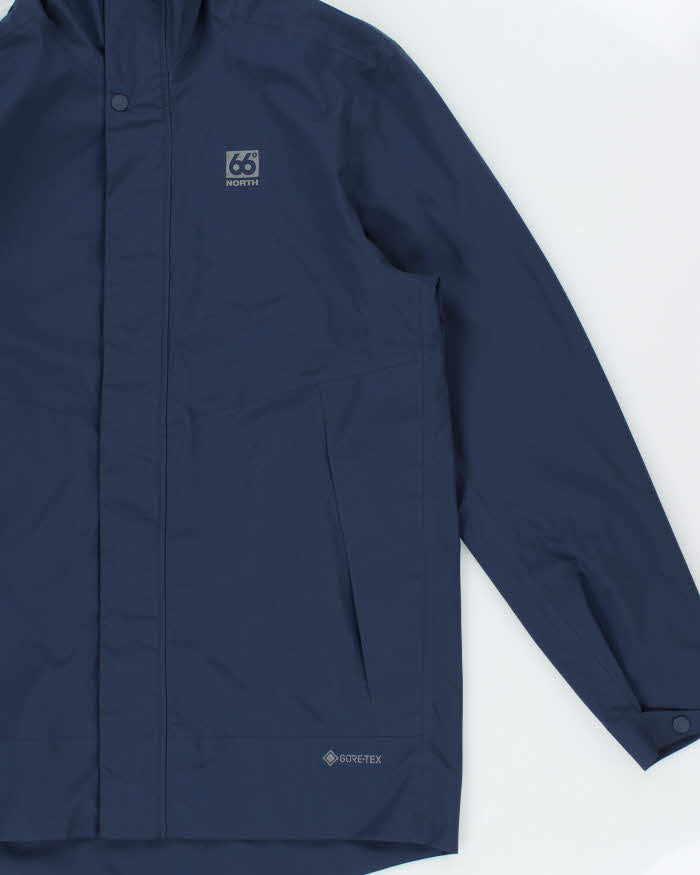 66North Vidley Gore-Tex Navy Embroidered Mountaineering Jacket - M