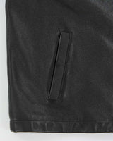 Vintage Y2K 00s Eddie Bauer Pebbled Leather Moto Harrington Jacket - XL