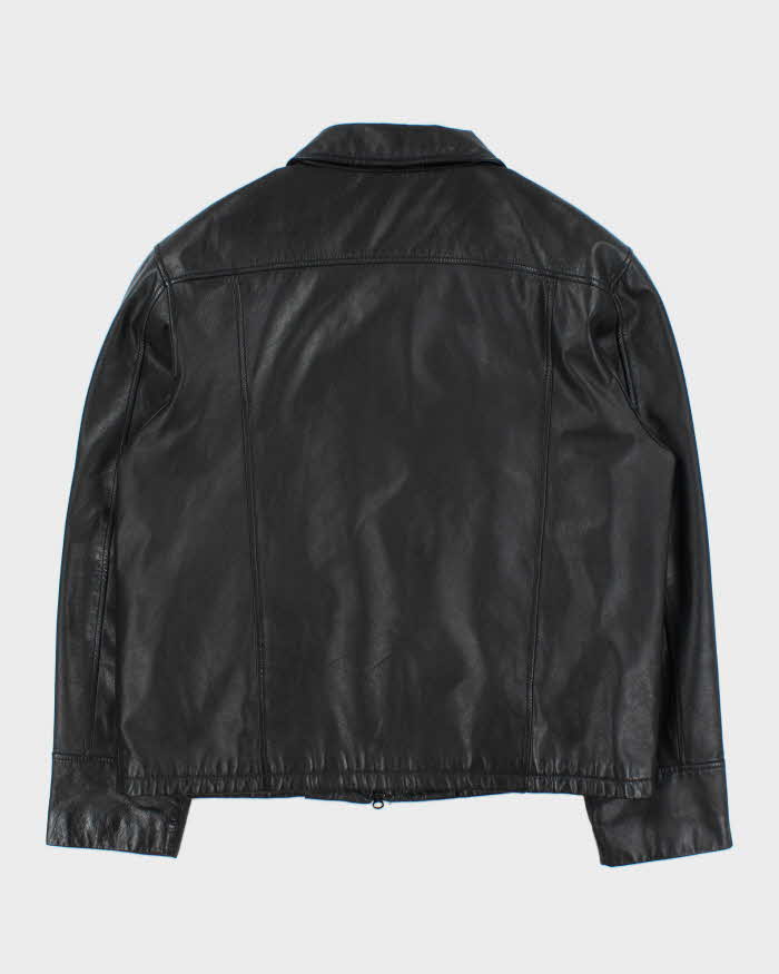 Vintage Y2K 00s Danier Leather Moto Harrington Jacket - L