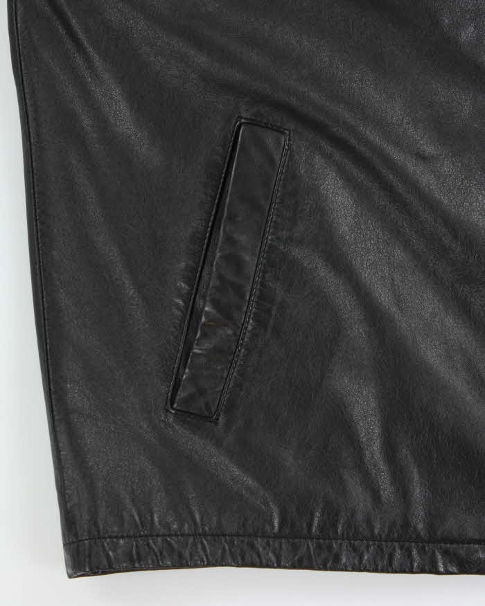 Vintage Y2K 00s Danier Leather Moto Harrington Jacket - L