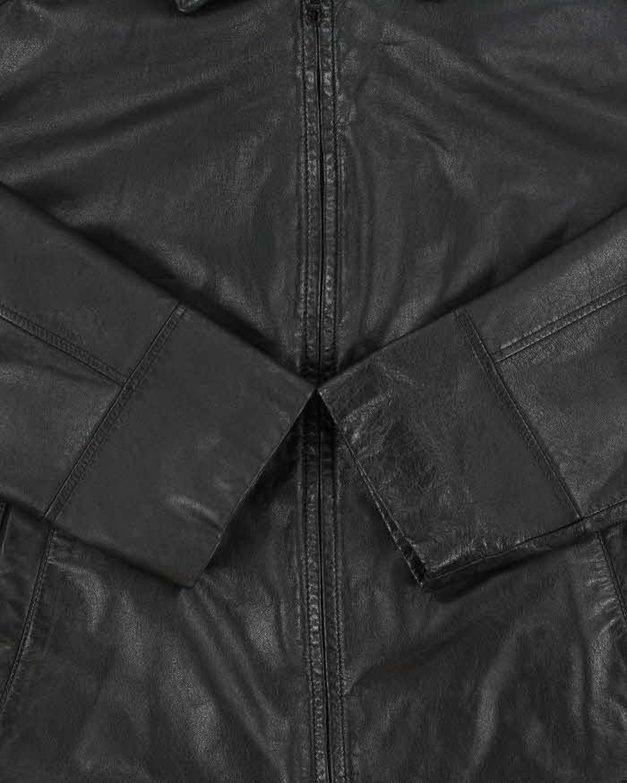 Vintage Y2K 00s Danier Leather Moto Harrington Jacket - L