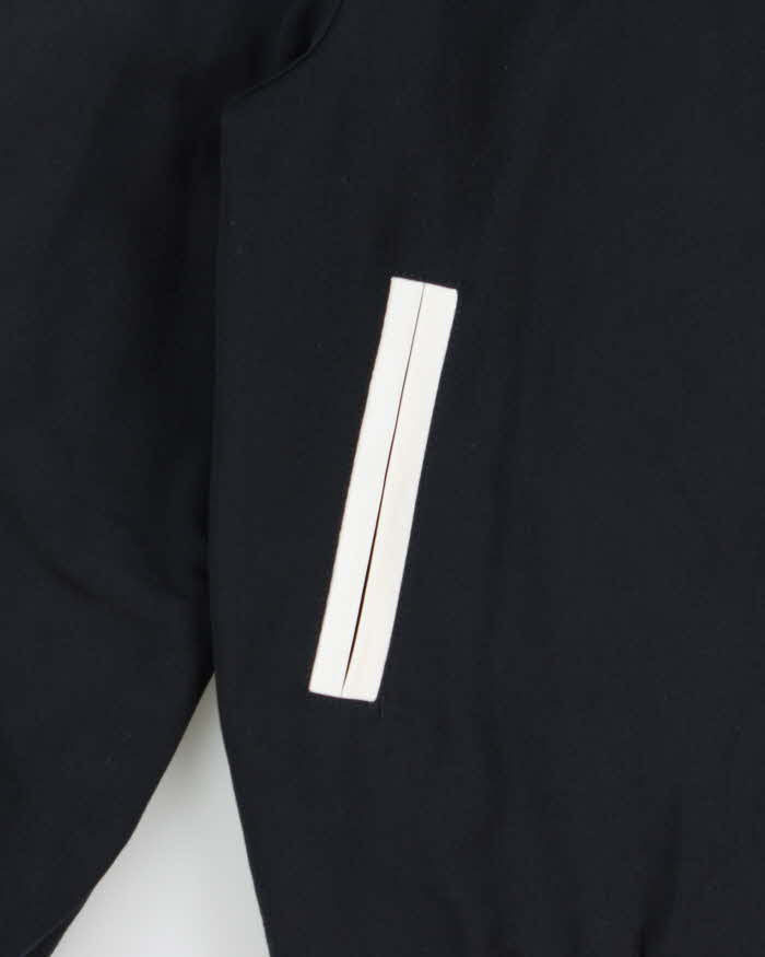 Sandro Paris Navy Wool Blend Striped Varsity Bomber Jacket - M
