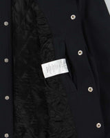 Sandro Paris Navy Wool Blend Striped Varsity Bomber Jacket - M