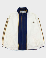 Vintage 1990s Adidas Three-Stripe Tri-Colour Soft Shell Windbreaker Jacket - XL
