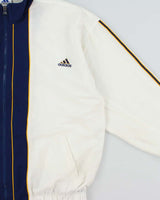 Vintage 1990s Adidas Three-Stripe Tri-Colour Soft Shell Windbreaker Jacket - XL