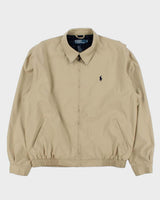 Vintage Y2K 00s Polo Ralph Lauren Bi-Swing Soft Shell Water-Repellent Harrington Jacket - L