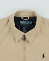 Vintage Y2K 00s Polo Ralph Lauren Bi-Swing Soft Shell Water-Repellent Harrington Jacket - L