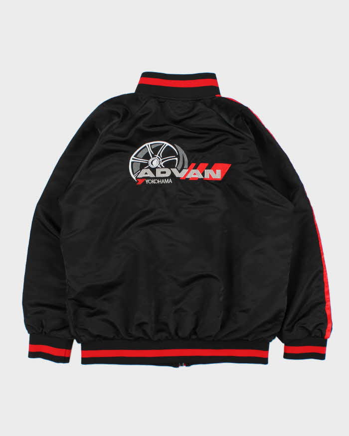 Vintage Y2K 00s Yokohama Advan Racing Two-Tone Satin Track Jacket - L